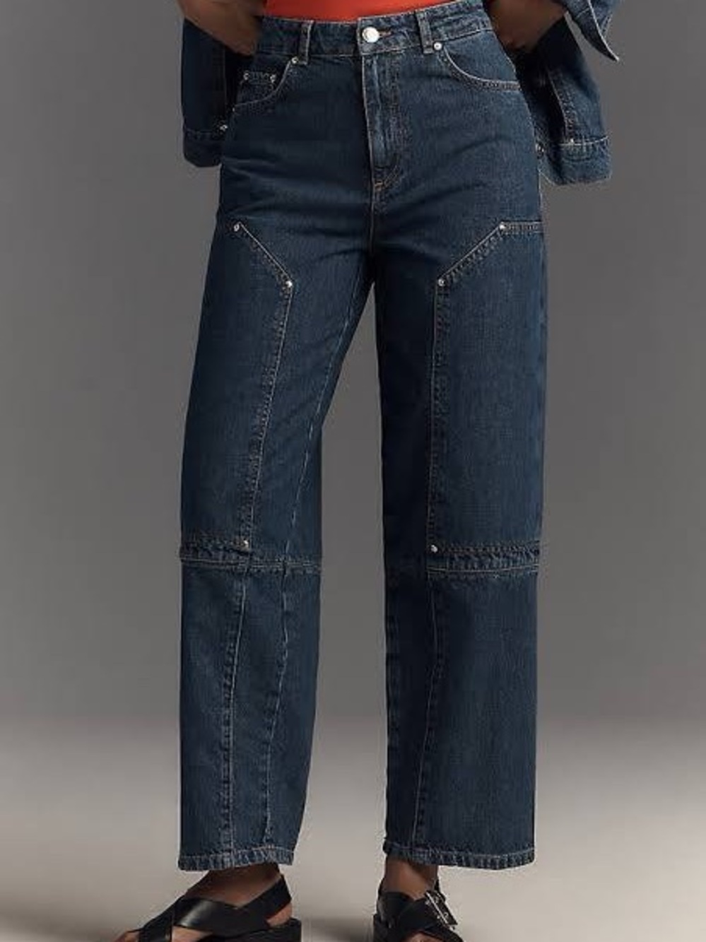 Aligne Anthropologie Frazer High Rise Wide Leg Denim Jeans 25